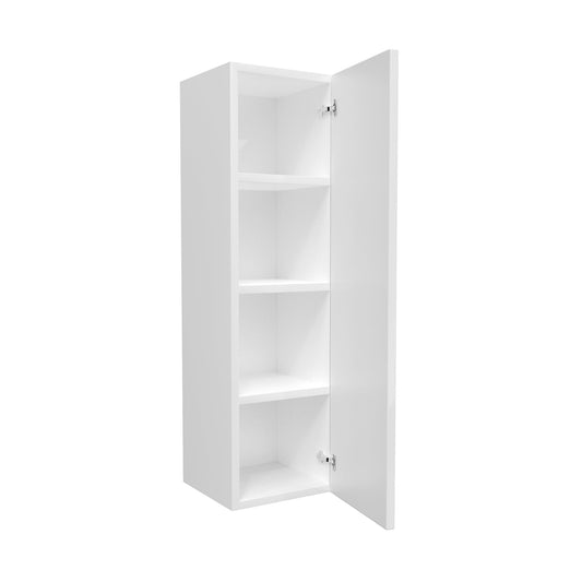 Single Door Wall Cabinet | Milano White | 12W x 42H x 12D