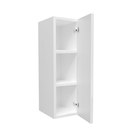 Single Door Wall Cabinet | Milano White | 9W x 30H x 12D