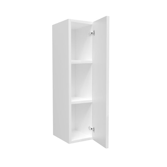 Single Door Wall Cabinet | Milano White | 9W x 36H x 12D