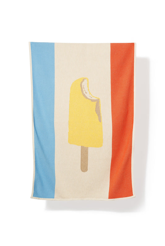 "Gelato" Cotton Beach Towel / Mini Blanket by Michele Rondelli