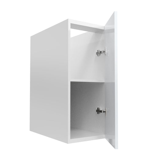 RTA - Glossy White - Full Height Single Door Base Cabinets | 12"W x 34.5"H x 24"D