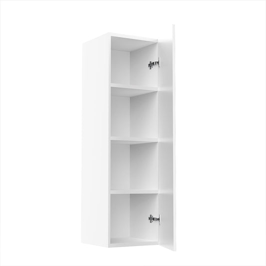 RTA - Glossy White - Single Door Wall Cabinets | 12"W x 42"H x 12"D
