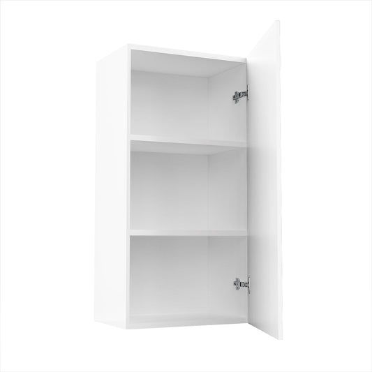 RTA - Glossy White - Single Door Wall Cabinets | 18"W x 36"H x 12"D
