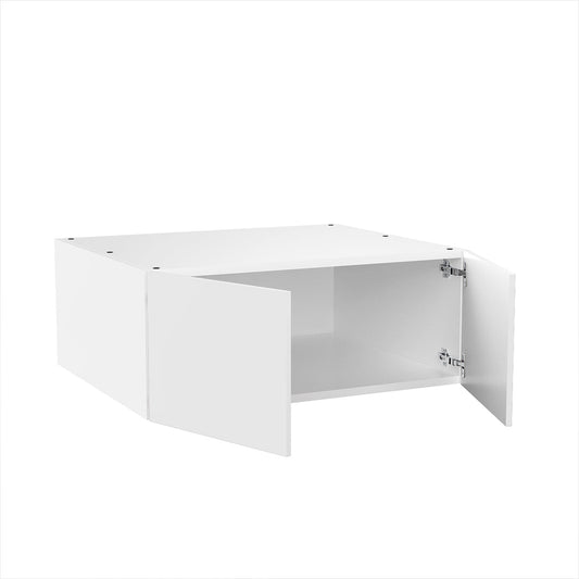 RTA - Glossy White - Double Door Refrigerator Wall Cabinets | 30"W x 12"H x 24"D