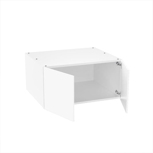 RTA - Glossy White - Double Door Refrigerator Wall Cabinets | 30"W x 15"H x 24"D