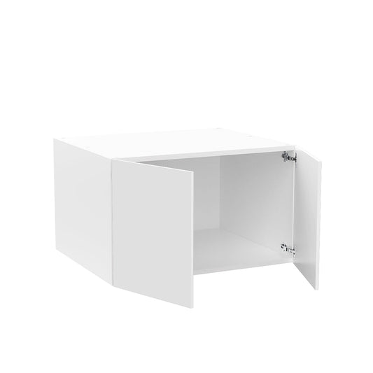 RTA - Glossy White - Double Door Refrigerator Wall Cabinets | 30"W x 18"H x 24"D