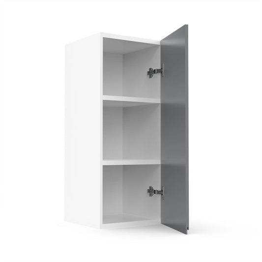 RTA - Lacquer Grey - Single Door Wall Cabinets | 12"W x 30"H x 12"D