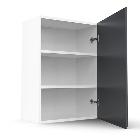 RTA - Lacquer Grey - Single Door Wall Cabinets | 21"W x 30"H x 12"D