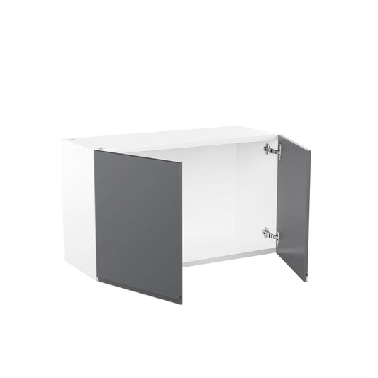 RTA - Lacquer Grey - Double Door Wall Cabinets | 33"W x 18"H x 12"D