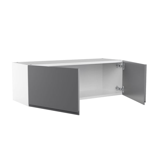 RTA - Lacquer Grey - Double Door Wall Cabinets | 36"W x 12"H x 12"D