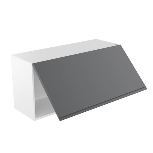 RTA - Lacquer Grey - Horizontal Door Wall Cabinets | 36"W x 18"H x 12"D