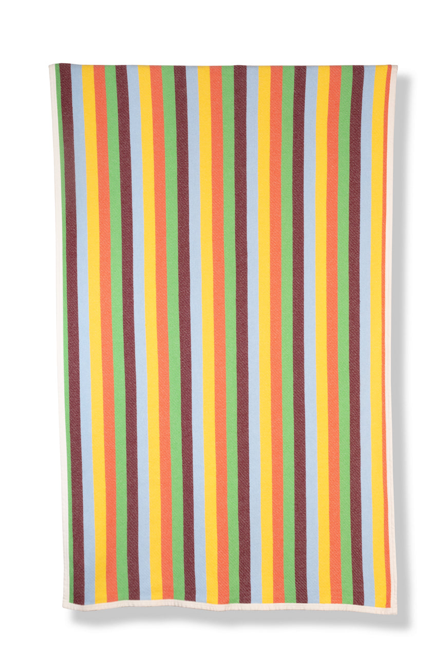 "Lines 1" Cotton Beach Towel / Mini Blanket by Michele Rondelli