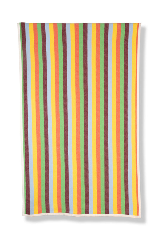 "Lines 1" Cotton Beach Towel / Mini Blanket by Michele Rondelli