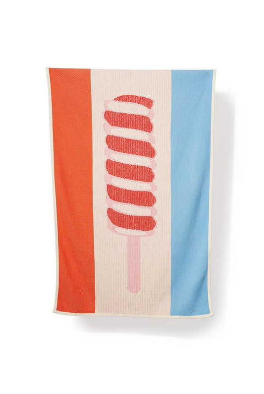 "Lollipop" Cotton Beach Towel / Mini Blanket by Michele Rondelli