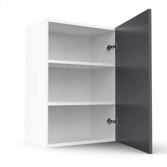 RTA - Grey Shaker - Single Door Wall Cabinets | 24"W x 30"H x 12"D