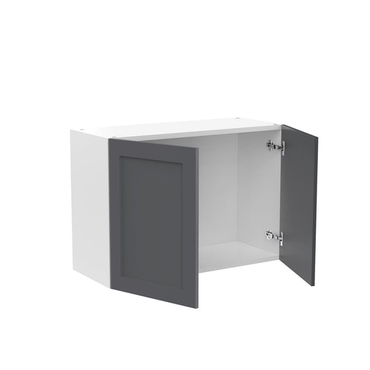 RTA - Grey Shaker - Double Door Wall Cabinets | 33"W x 21"H x 12"D