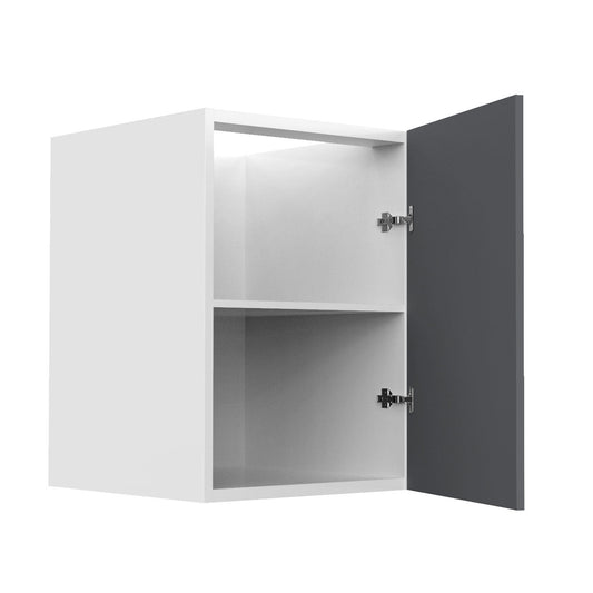 RTA - Grey Shaker - Vanity Base Full Single Door Cabinet | 24"W x 30"H x 21"D
