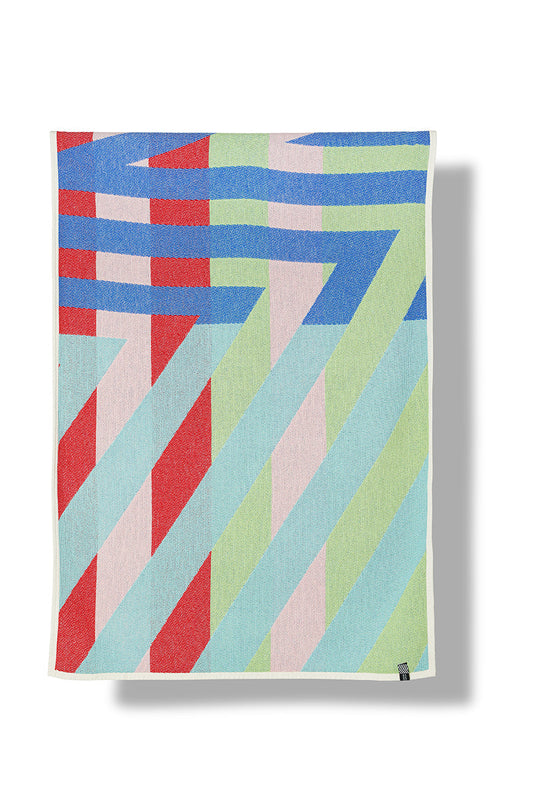 "Shortcut" Cotton Beach Towel / Mini Blanket by Liz Collins