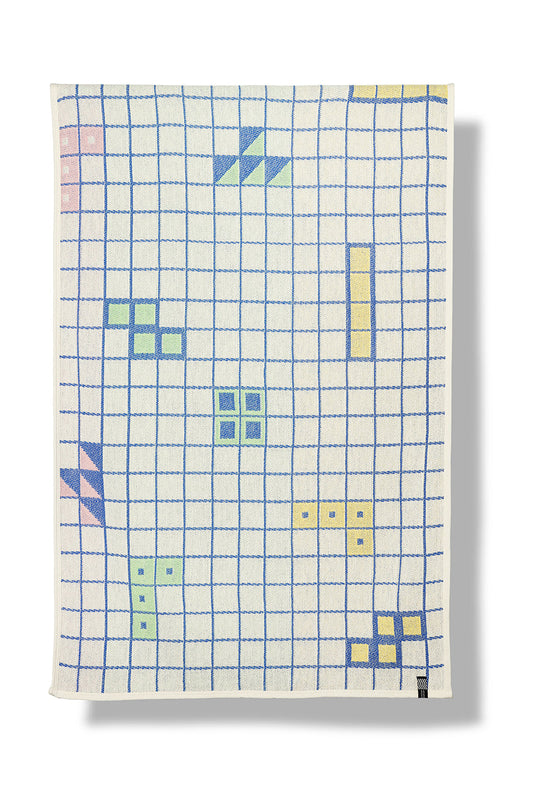 "Tetromino" Cotton Beach Towel / Mini Blanket by Sophie Probst