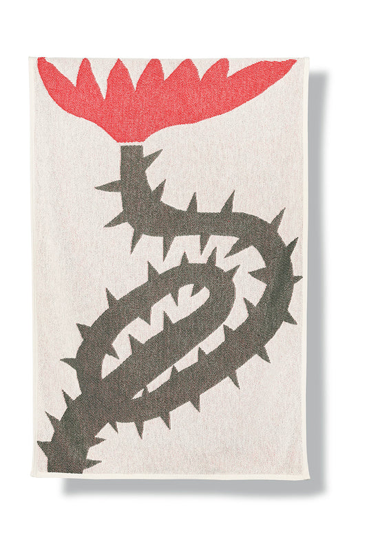 "Thorny Rose " Cotton Beach Towel / Mini Blanket by Marcello Velho