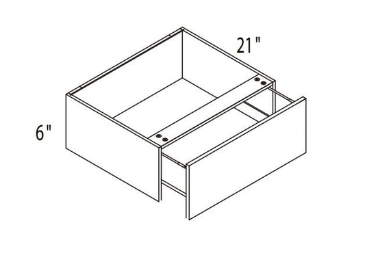 RTA - Lacquer Grey - Vanity Knee Drawer | 30"W x 30"H x 21"D