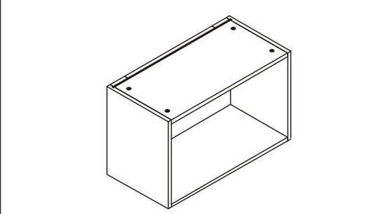 RTA - Glossy White - Wall Open Cabinet | 30"W x 15"H x 12"D