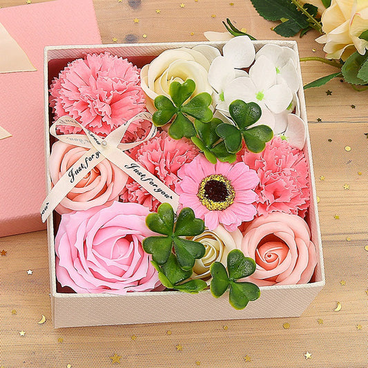 Soap Flower Box Floral Scented Bath Soap Flower Petals Mother's Day Gifts