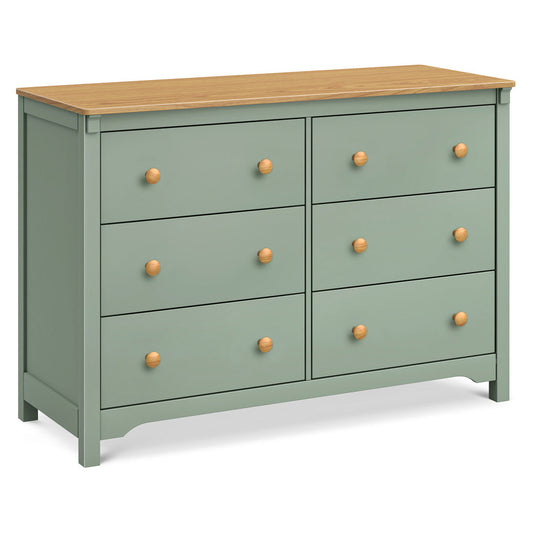 DaVinci Shea 6-Drawer Dresser in -- Color_Light Sage/Honey