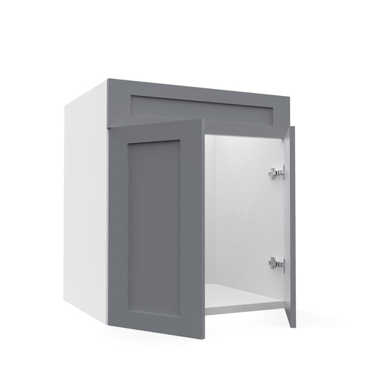 RTA - Grey Shaker - Sink Vanity Cabinets | 27"W x 30"H x 21"D