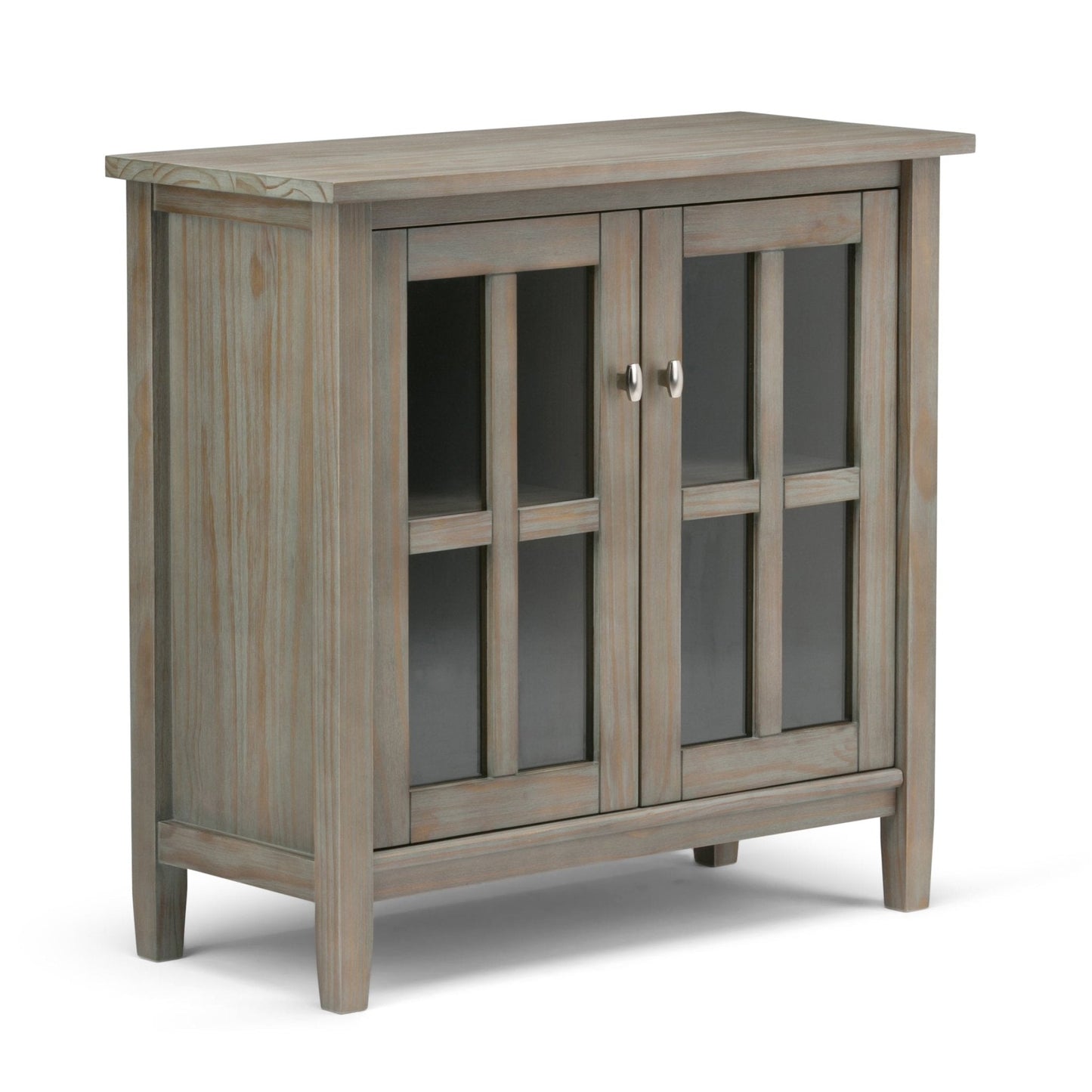 Sovereign Low Storage Cabinet with Tempered Glass Door - Storage Cabinets