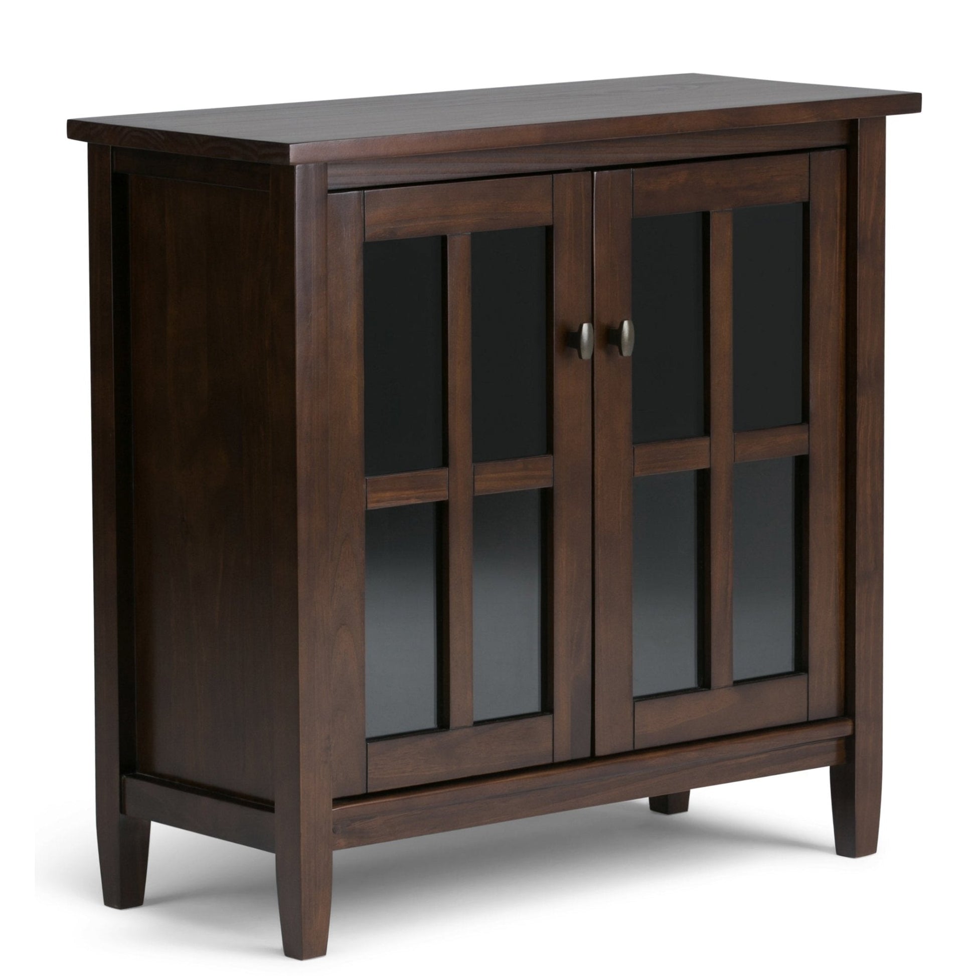 Sovereign Low Storage Cabinet with Tempered Glass Door - Storage Cabinets