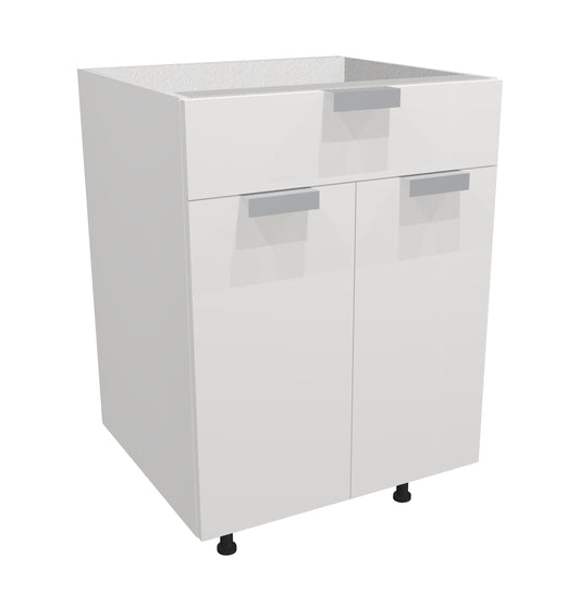 RTA - Glossy White - Sink Vanity Double Door Cabinet | 24"W x 34.5"H x 21"D